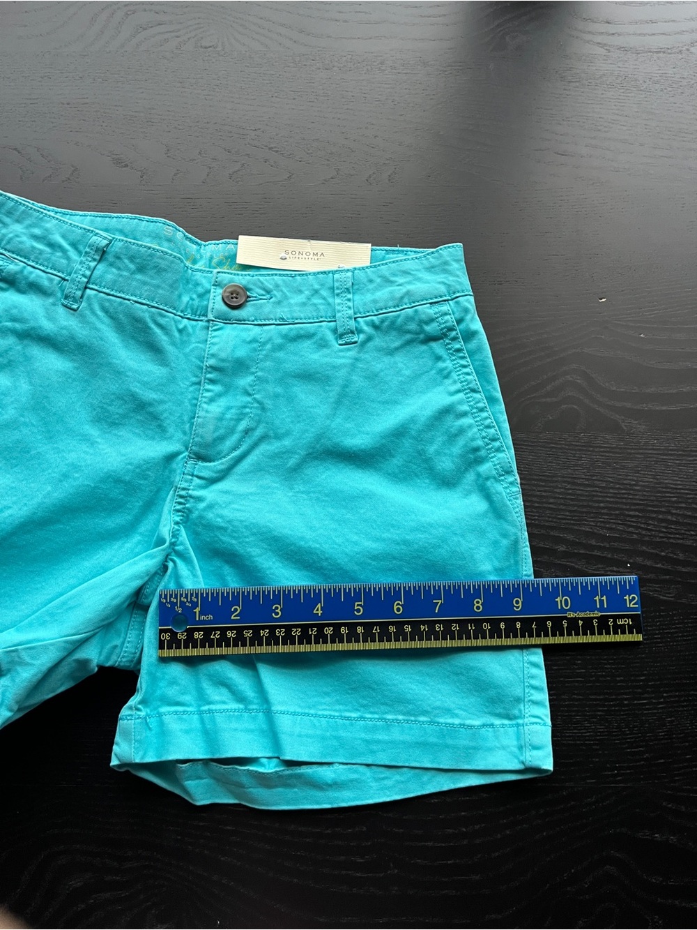 Sonoma Goods for Life (Original $30) Teal Everyday Chino Shorts Size 4 - Picture 8 of 16